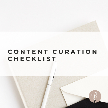 Click this image to access the Content Curation Checklist for free, no sign-up required.